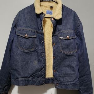 Vintage Denim shearling lined jacket
